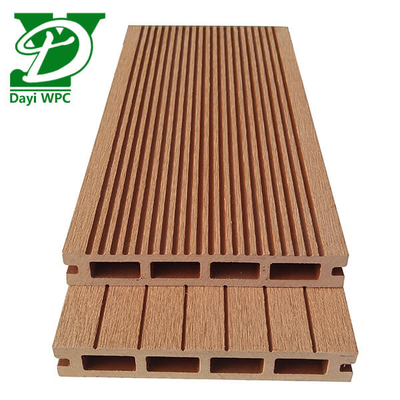 Chống ăn mòn WPC Teak Deck Hollow WPC Decking Proof Abrasion