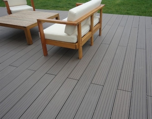 Màu tự nhiên gỗ nhựa composite sàn ngoài trời chống ẩm